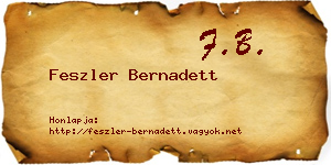 Feszler Bernadett névjegykártya